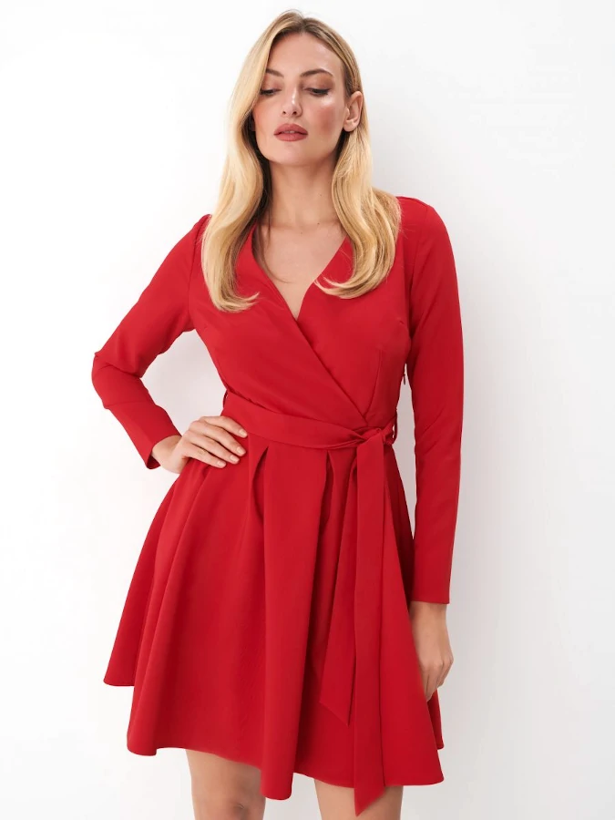 SS0056 czerwona sukienka