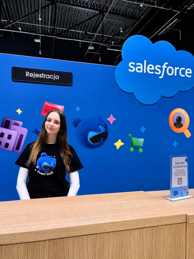 Obsługa rejestracji Agentforce World Tou EXPO XXI